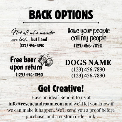 Collection of customizable text options on a wooden background