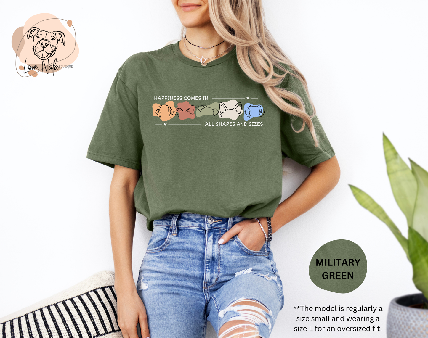 Happiness Comes In All Shapes and Sizes - Unisex Tee