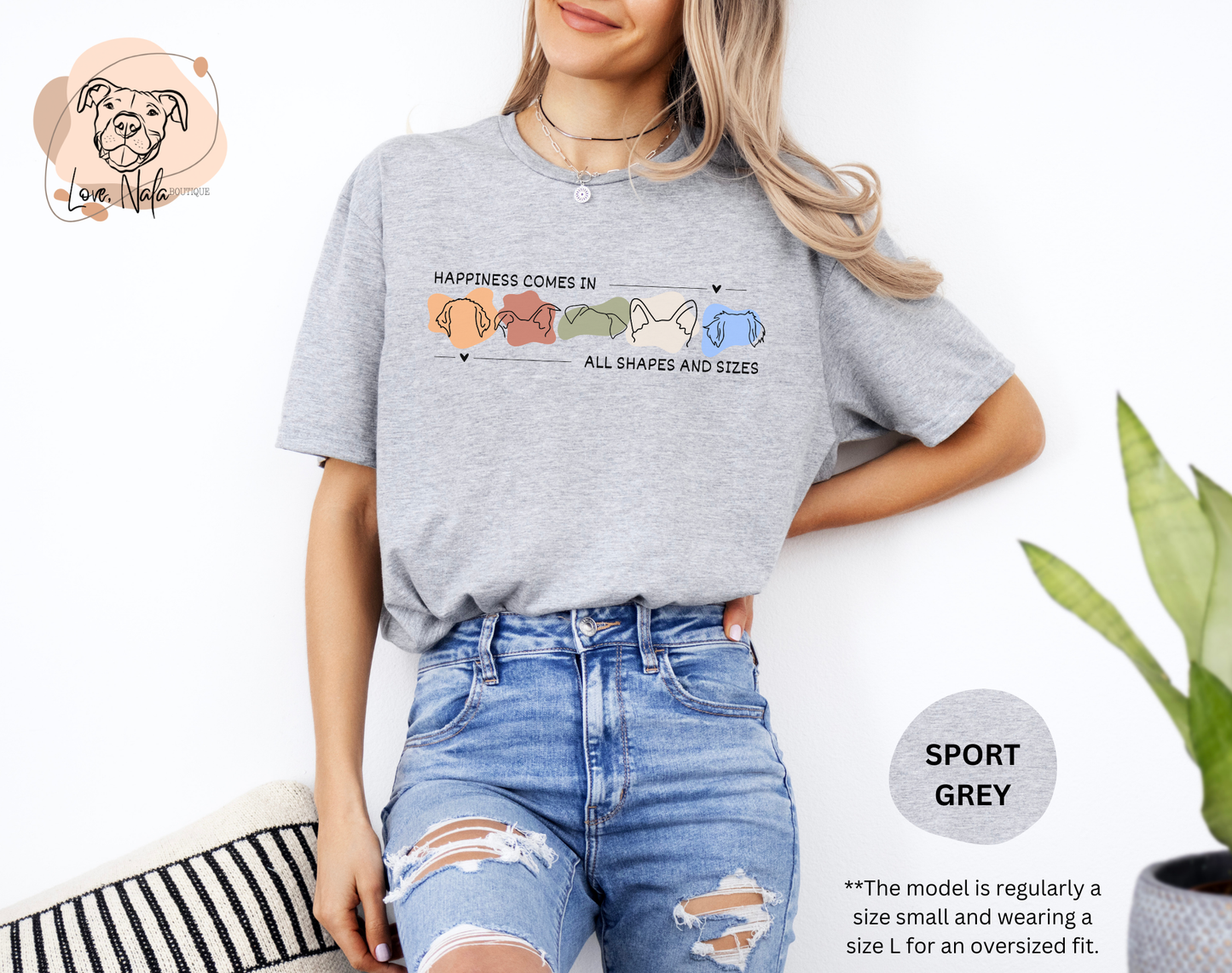 Happiness Comes In All Shapes and Sizes - Unisex Tee