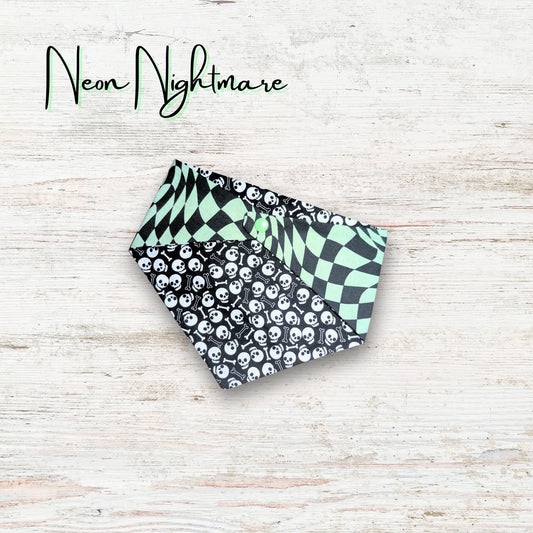 Skull and Bones Pet Bandana – Reversible Snap-On Style