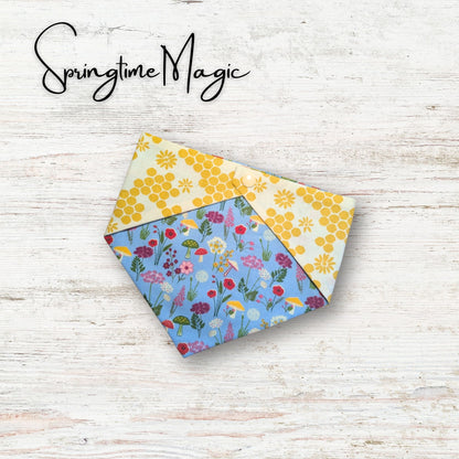 Whimsical Magic Garden Pet Bandana – Reversible Snap-On Style